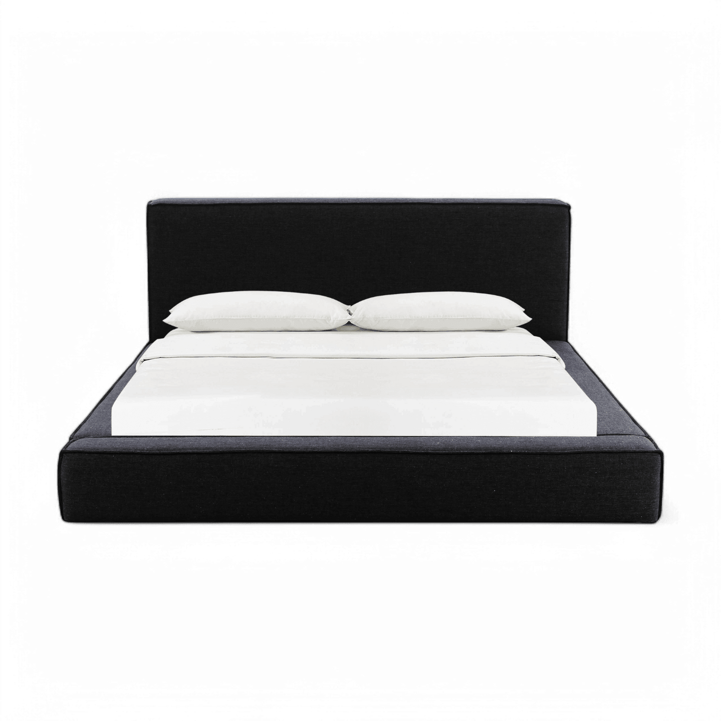 Nova Black Fabric Queen Bed