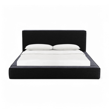 Nova Black Fabric Queen Bed