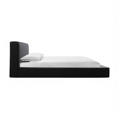 Nova Black Fabric Queen Bed
