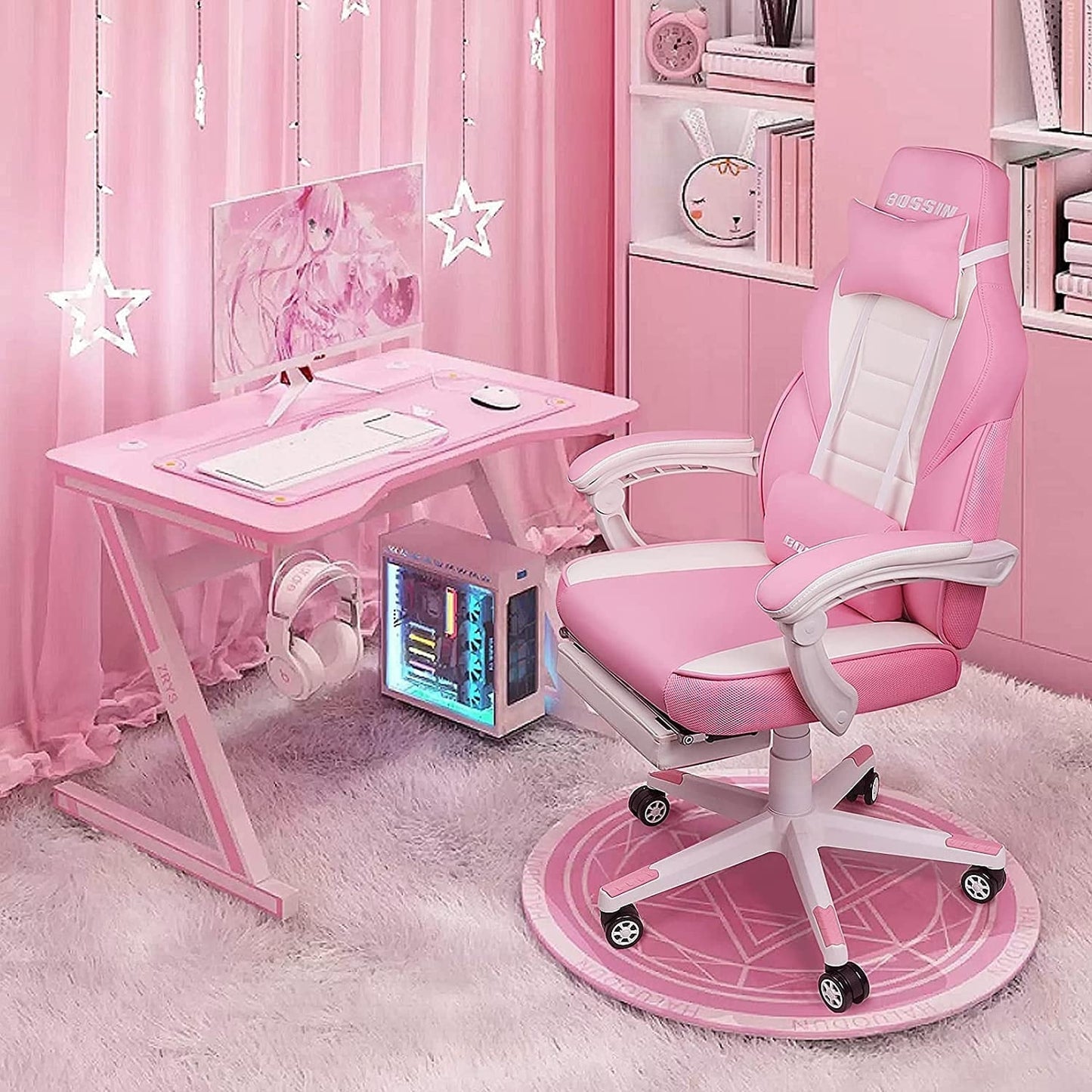 BOSSIN Racing Style Gaming Chair,300 lbs Big and Tall gamer chair High Back Computer Chair