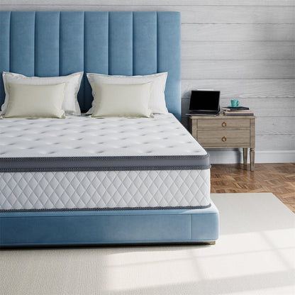 SweDrea 12 in. Firm Hybrid Memory Foam Mattress with CertiPUR-US and Oeko-TEX , Featuring Reinforced Springs.