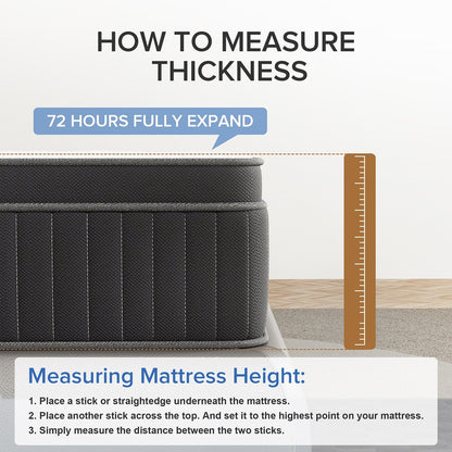 SweDrea 12 in. Plush Gel-infused Memory Foam Hybrid Mattress Cooling and Breathable with CertiPUR-US, SGS and OEKO-TEX