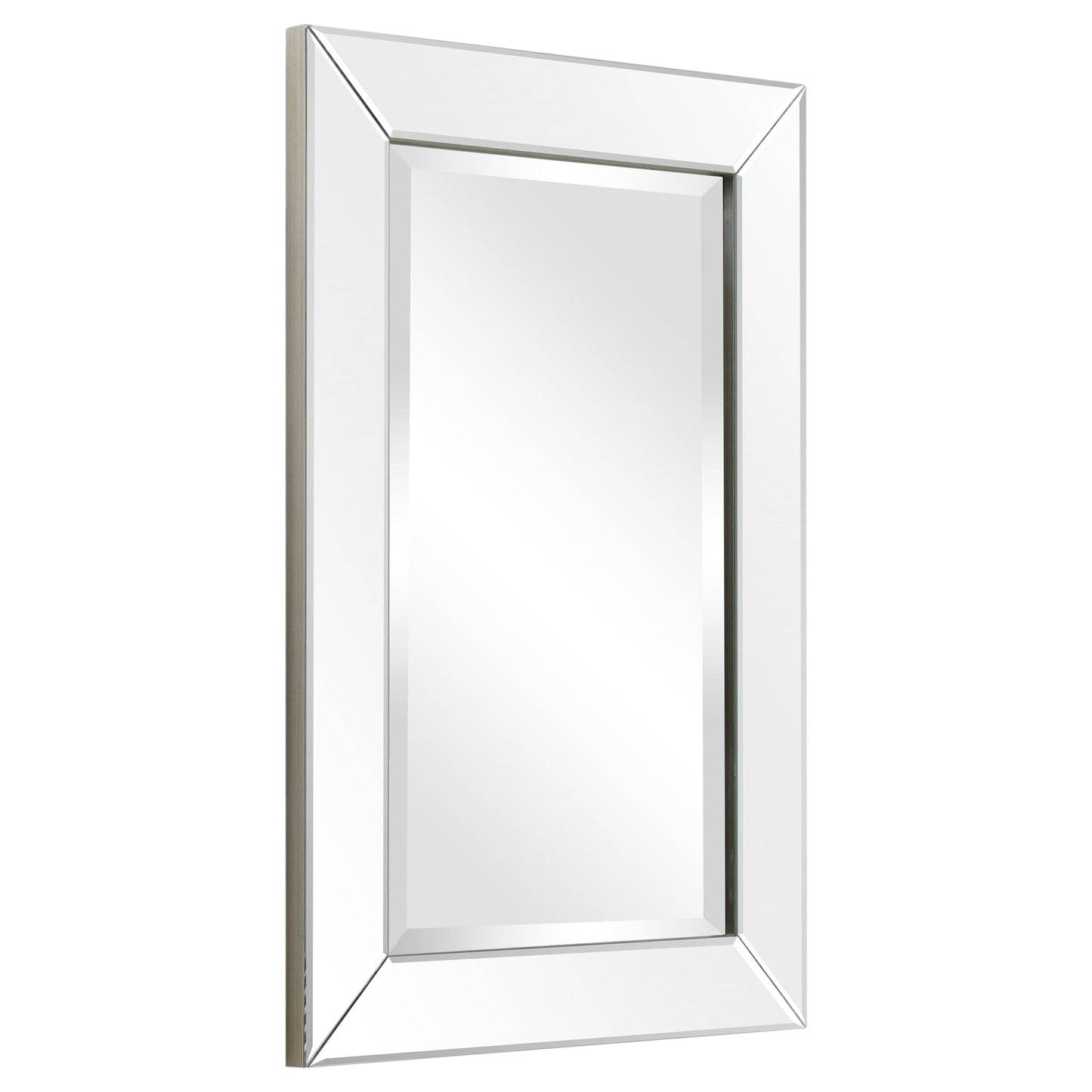 Beveled Rectangular Clear HD Wall Mounted Mirror for Bathroom, Vanity, Bedroom Mirrors, 3 sizes