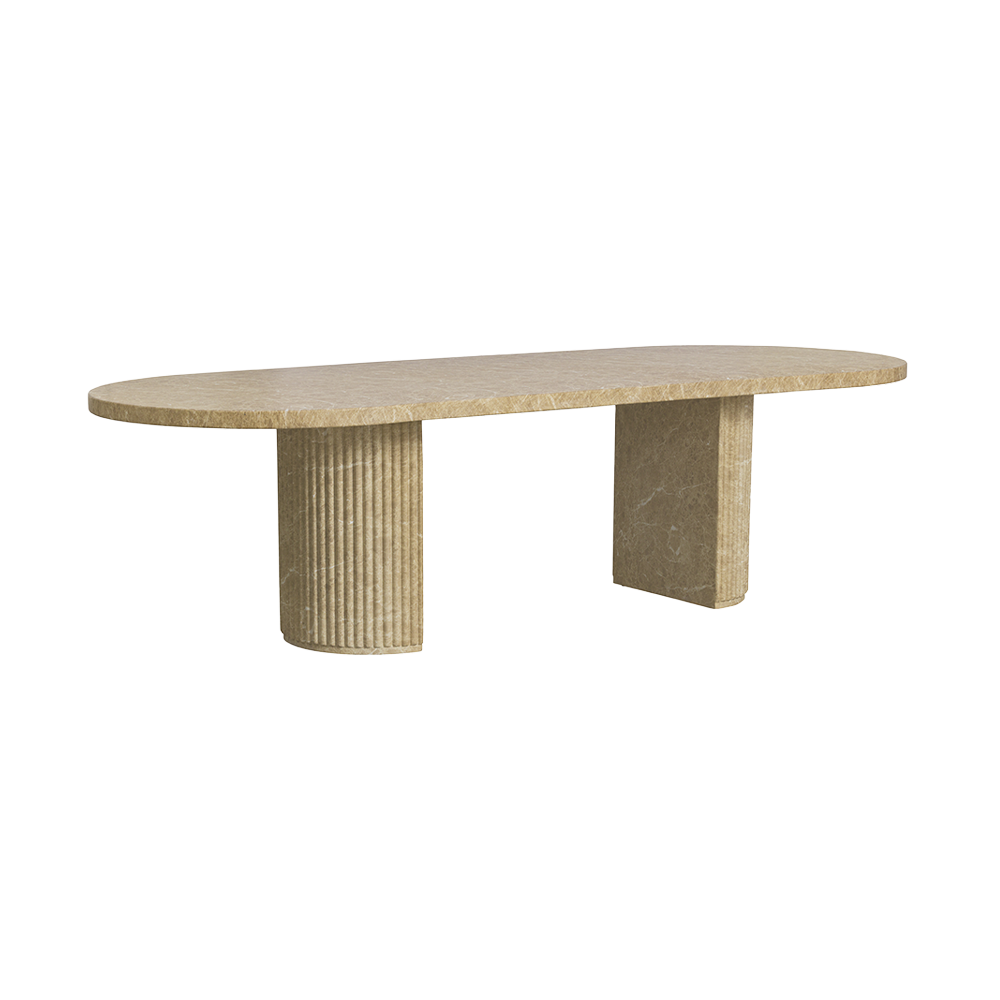 Bloom Dining Table Gold Marble