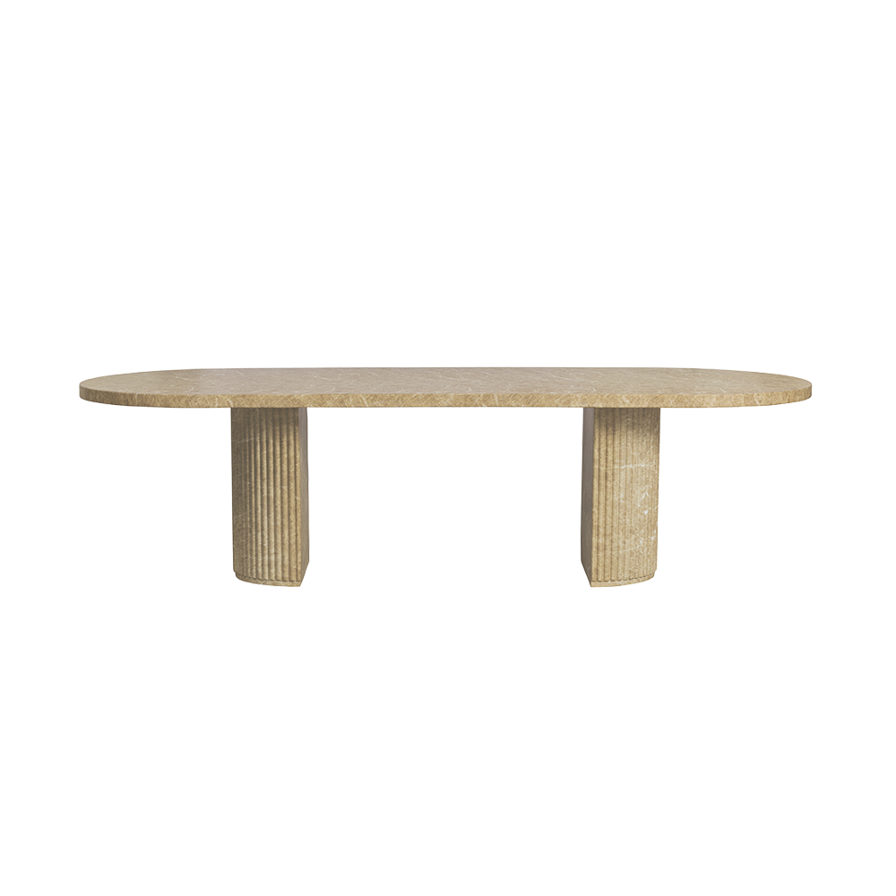 Bloom Dining Table Gold Marble