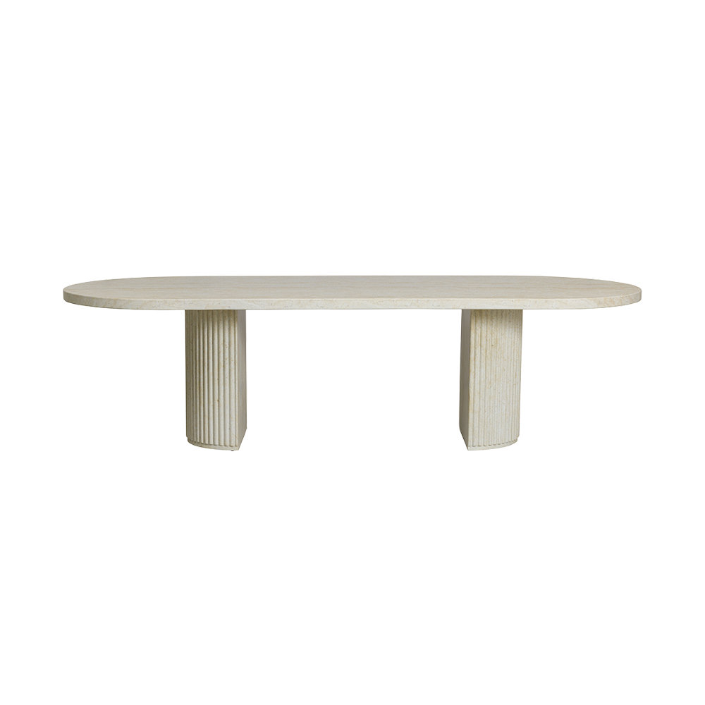 Bloom Dining Table Travertine