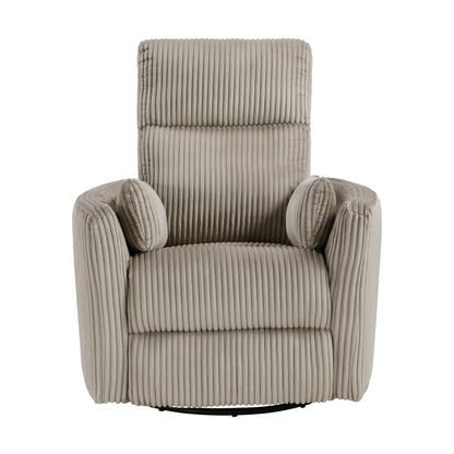Braidy Corduroy Swivel Glider Manual Reclining Chair