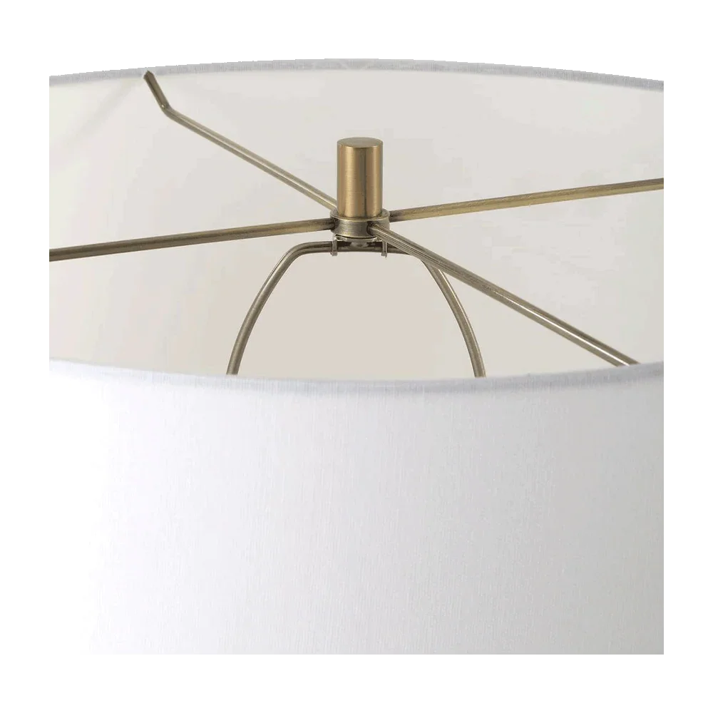 Bravertine Floor Lamp Gold & Travertine