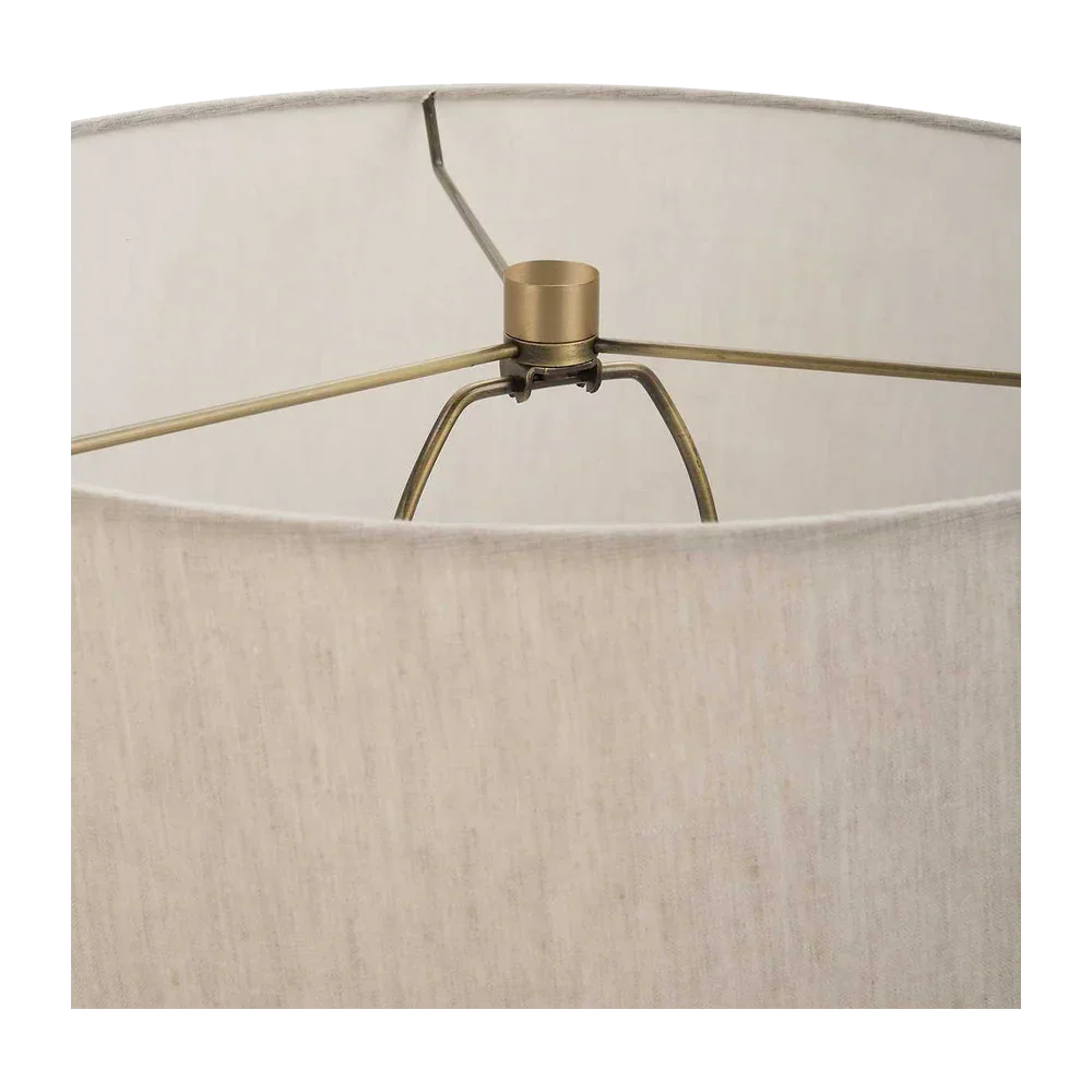 Bravertine Table Lamp Gold & Travertine