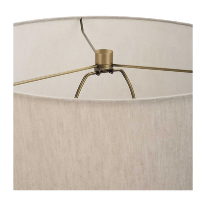 Bravertine Table Lamp Gold & Travertine