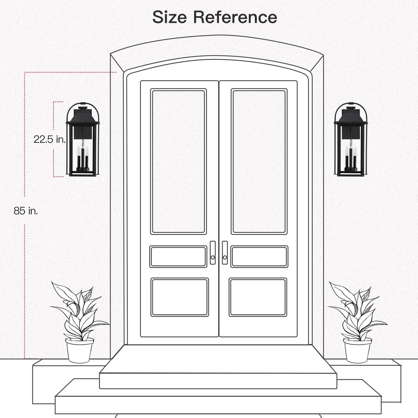 Brits Black Outdoor Wall Lantern Sconce Light