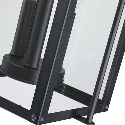 Brits Black Outdoor Wall Lantern Sconce Light