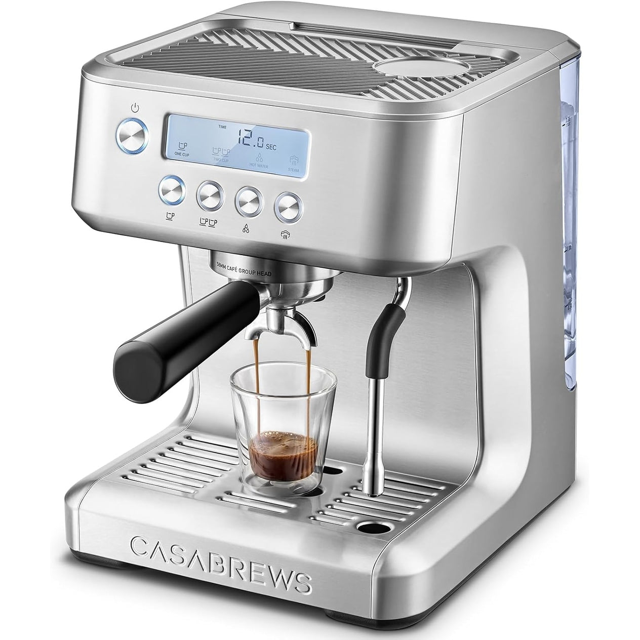 CASABREWS Ultra All in one Espresso Machine with LCD Display,Silver