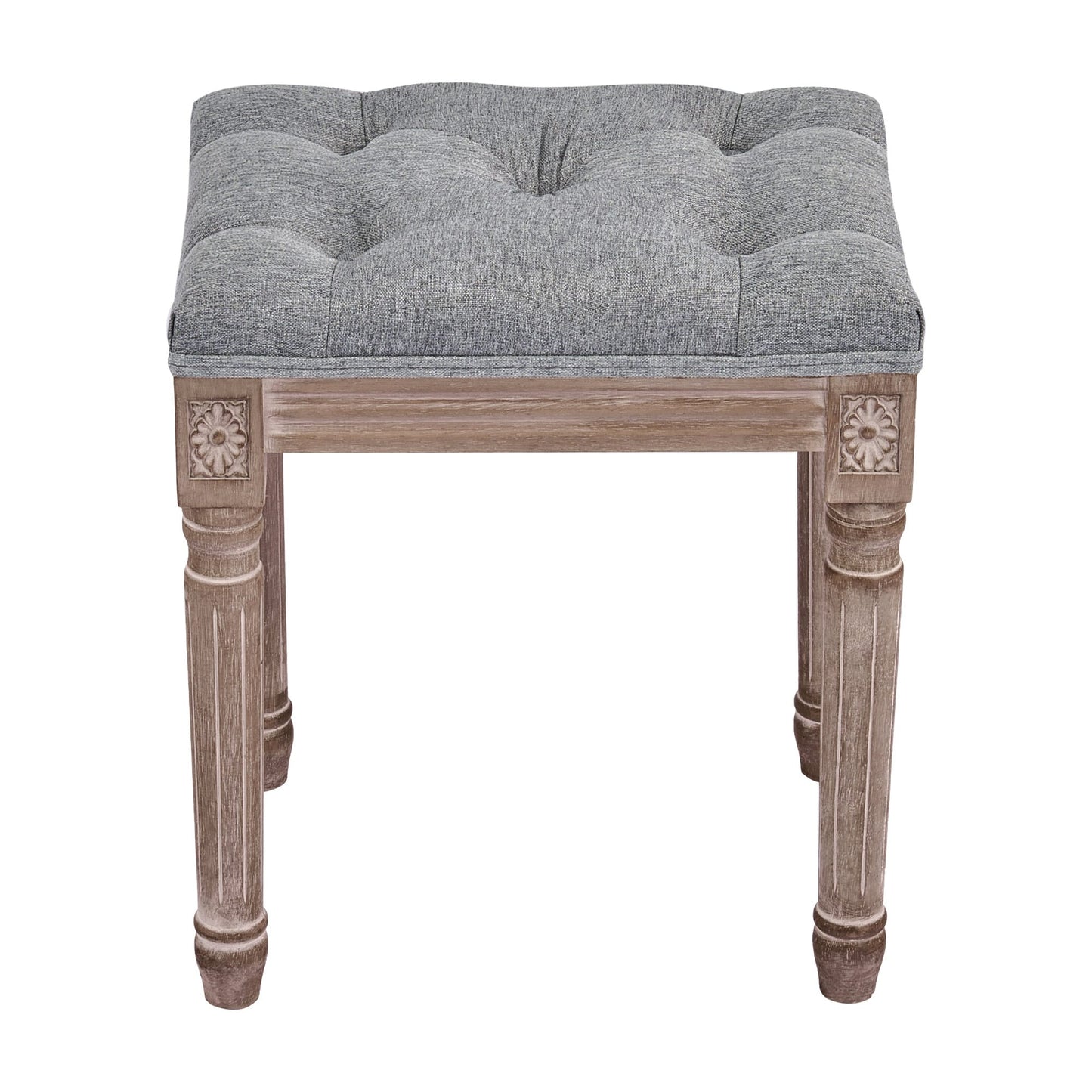 CO-Z French Vintage Upholstered Foot Stool and Vanity Stool