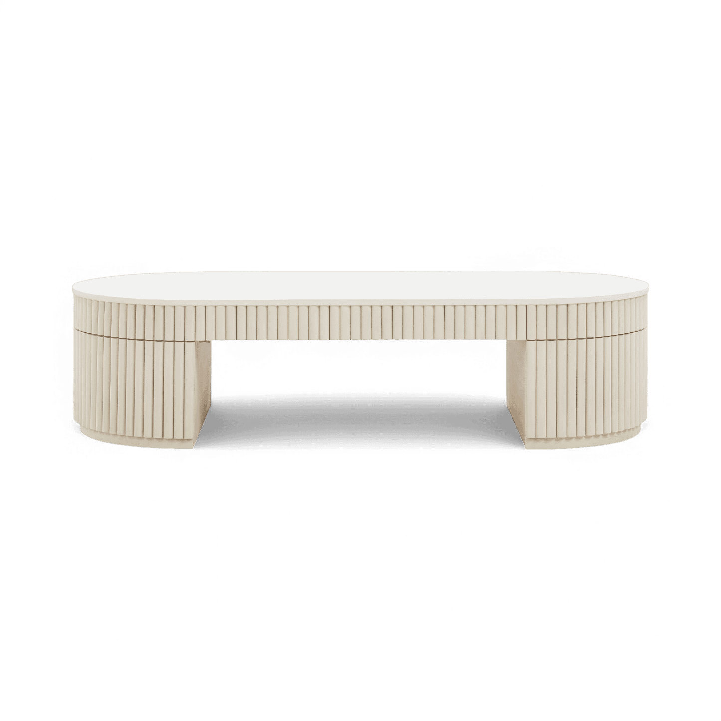 Loom Off White Oval Coffee Table