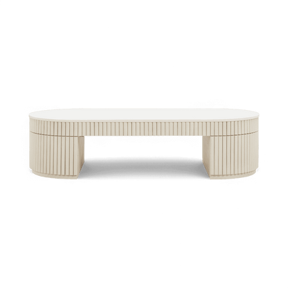 Loom Off White Oval Coffee Table