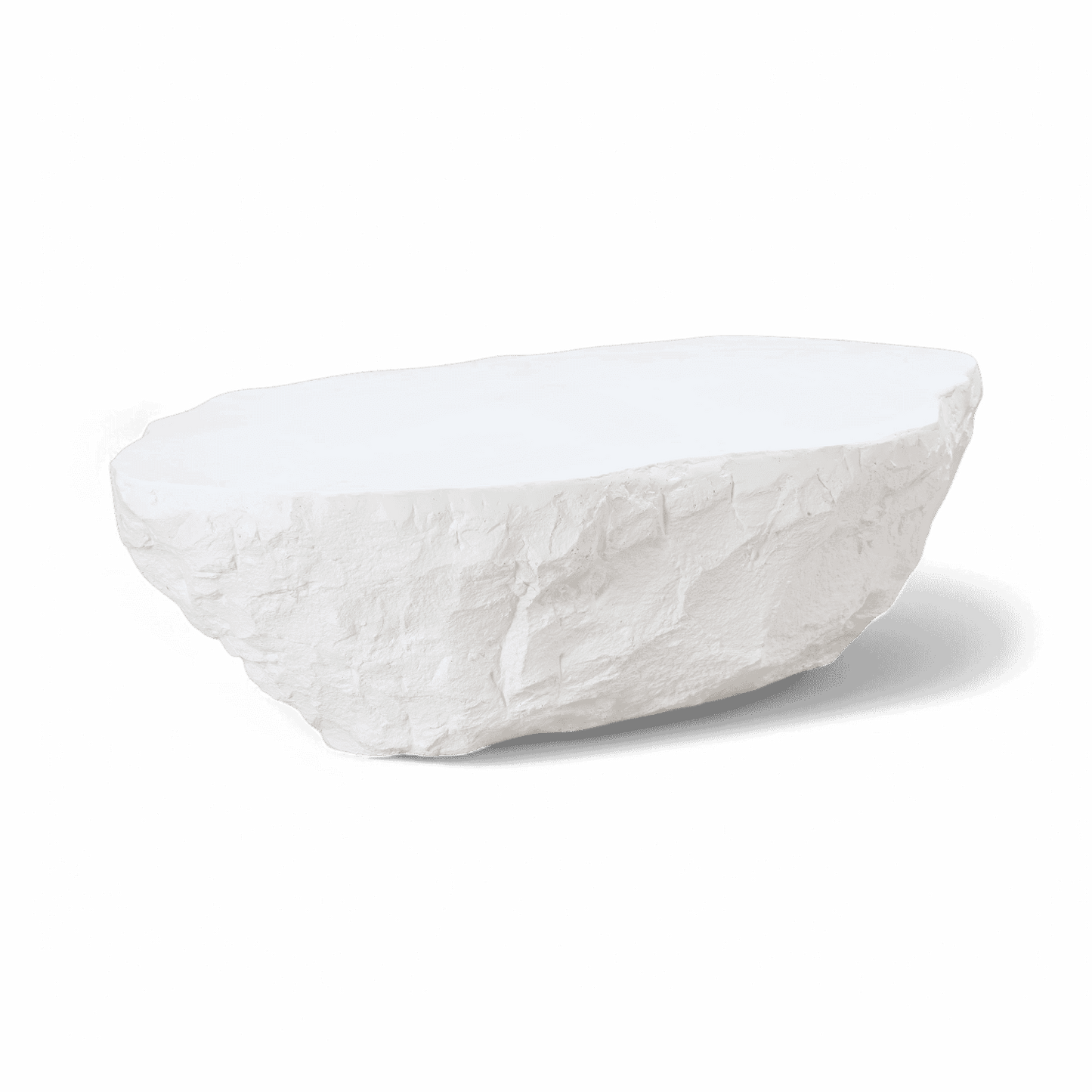 Lush White Microciment Coffee Table