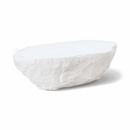 Lush White Microciment Coffee Table