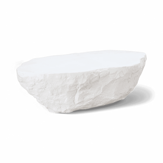 Lush White Microciment Coffee Table