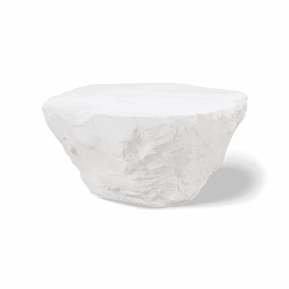 Lush White Microciment Coffee Table
