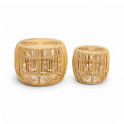 Willow Rattan Nesting Tables