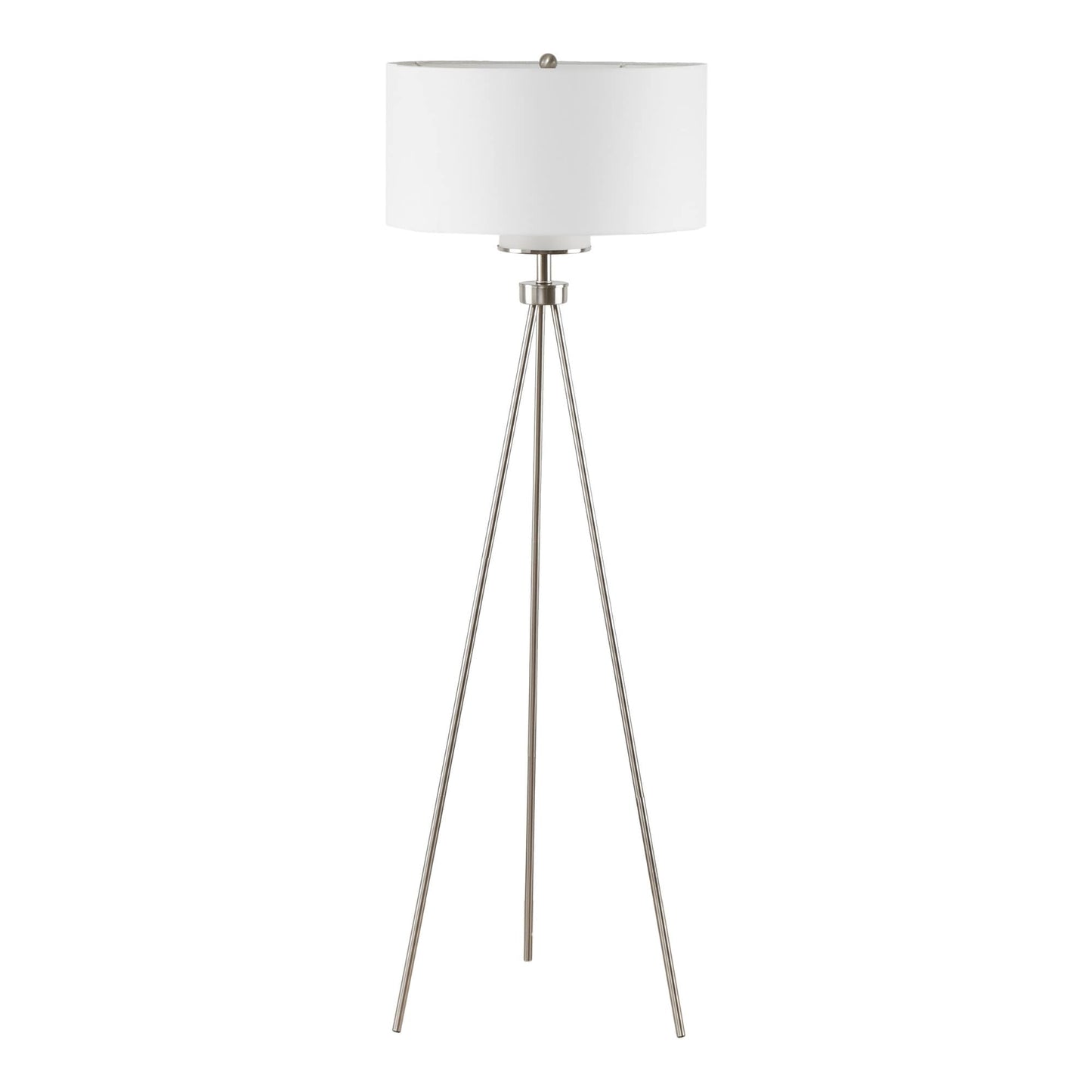 INK+IVY Pacific Metal Tripod Floor Lamp with Glass Shade