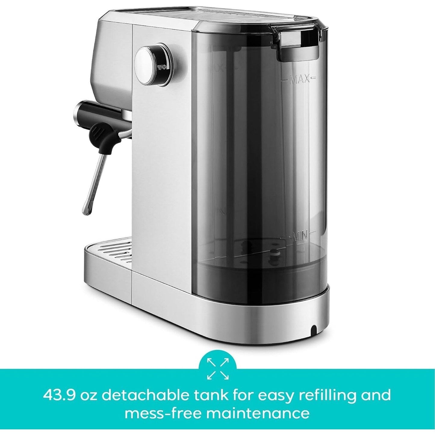 Casabrews 3700E 20 Bar Professional Espresso Machine with Milk Frother - N/A