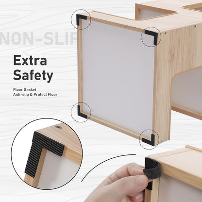 Cat House Cat Bed,Cat Tree with Scratching Pad and Removable Mats