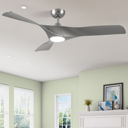 Ceiling Fan Light, 52 Ceiling Fan w/ Remote, LED Dimmable Tri-Color Temperature