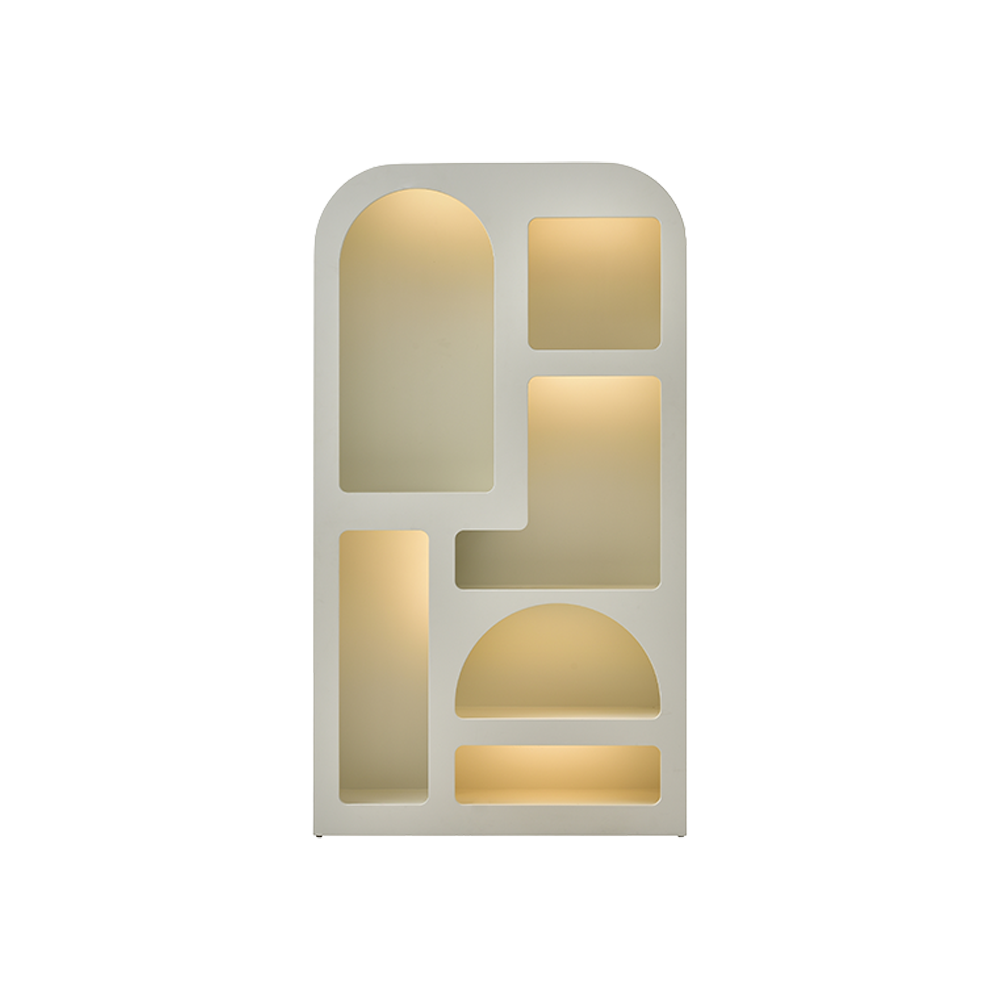 Cielo Bookshelf Alabaster w/ LED Lights
