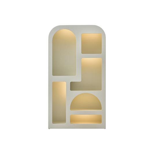 Cielo Bookshelf Alabaster w/ LED Lights