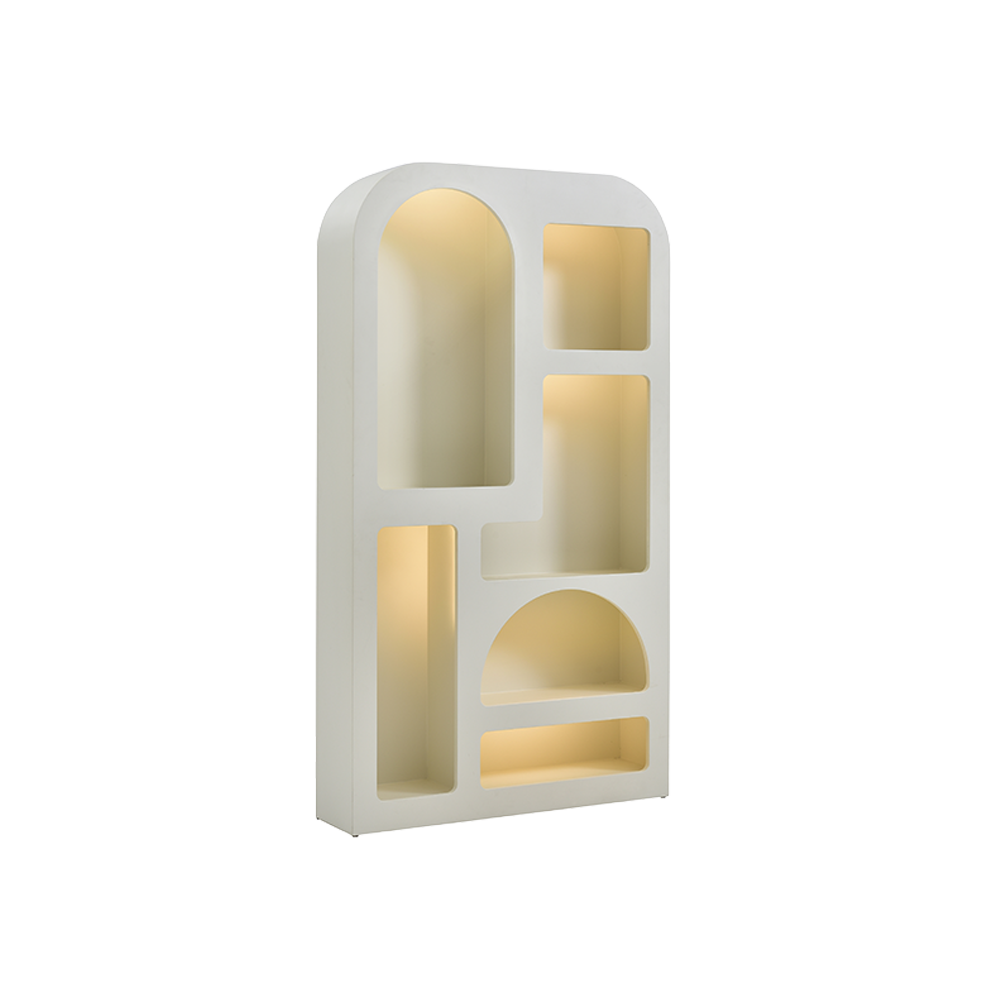 Cielo Bookshelf Alabaster w/ LED Lights