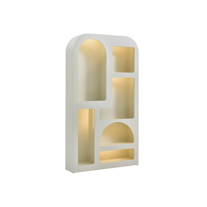 Cielo Bookshelf Alabaster w/ LED Lights
