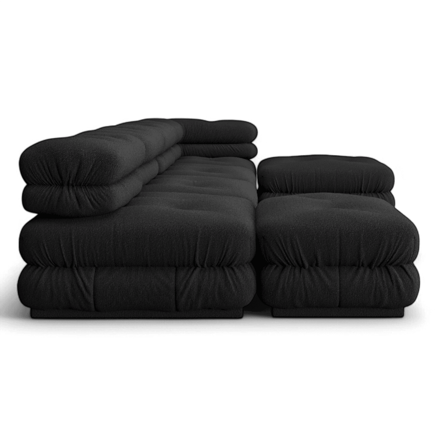 Cloud Sectional Sofa Black Boucle | Modani x The Kooples Limited Edition