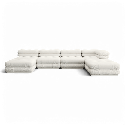 Cloud Sectional Sofa White Boucle | Modani x The Kooples Limited Edition