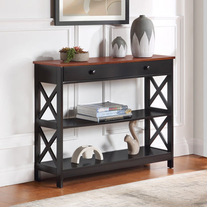 Convenience Concepts Oxford 1 Drawer Console Table with Shelves