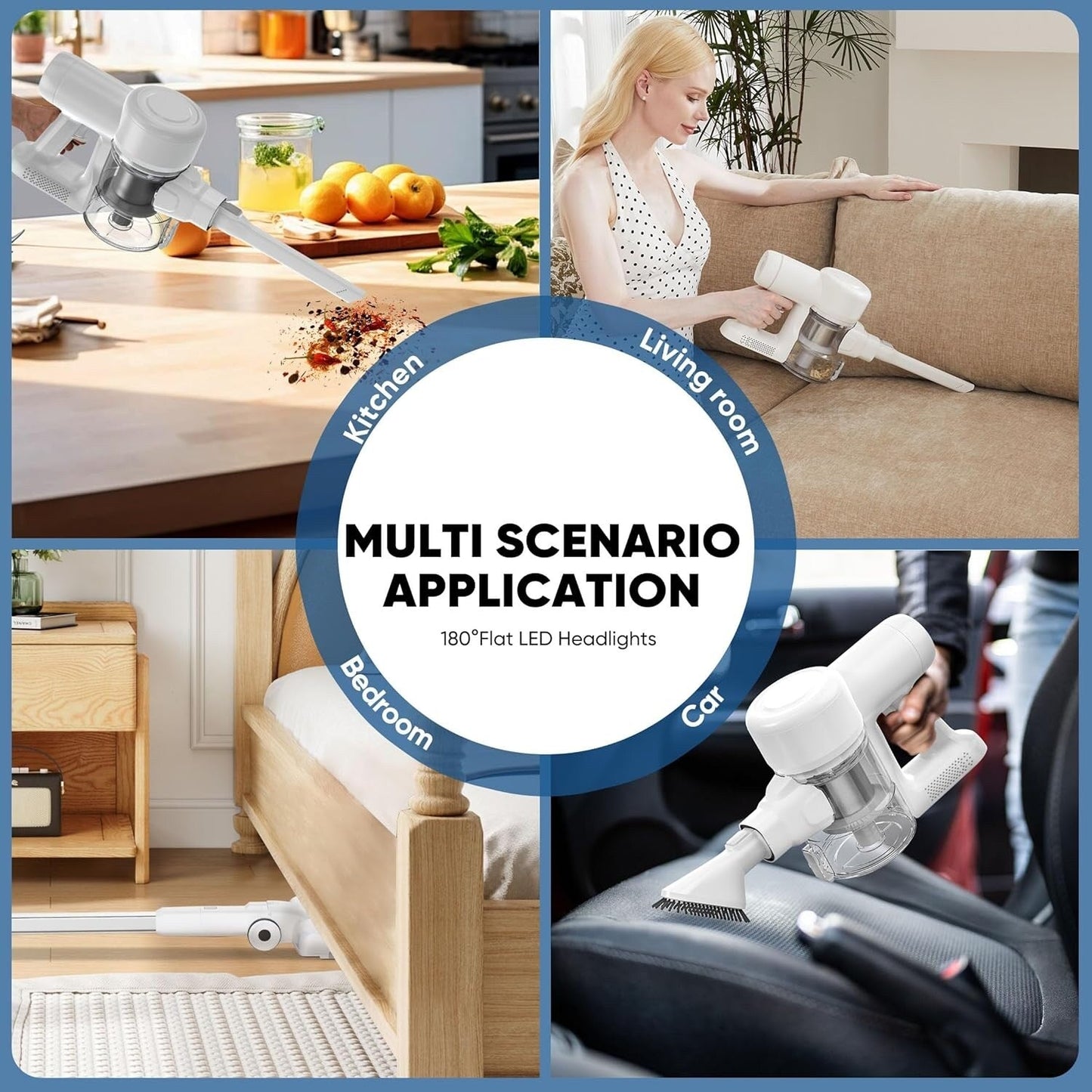 Cordless 3-in-1 Stick Vacuum Cleaner, Lightweight for Carpet, Hard Floors, Pet Hair, and Home Cleaning