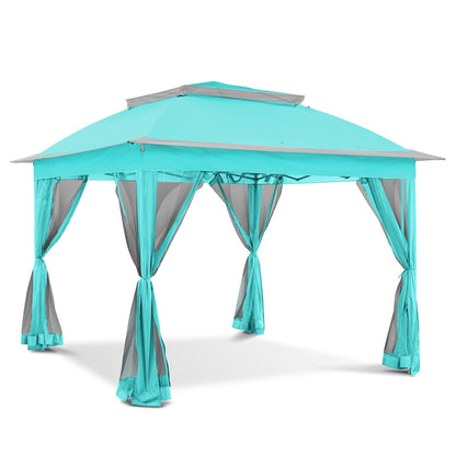 Cozywor 11 ft. x 11 ft. Pop-Up Steel Gazebo with Mosquito Netting