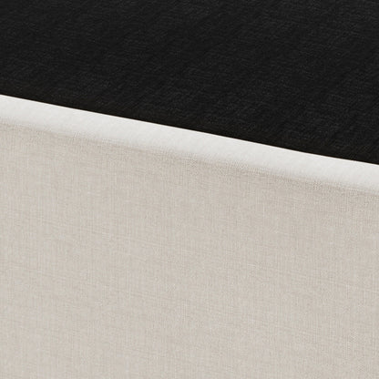 CraftPorch Solid Wood 5-Inch Box Spring Foundation with Wood Slats with Warm Grey Linen Cover