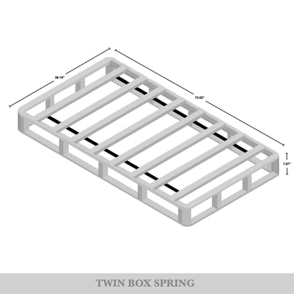 CraftPorch Solid Wood 8-Inch Box Spring Foundation with Wood Slats