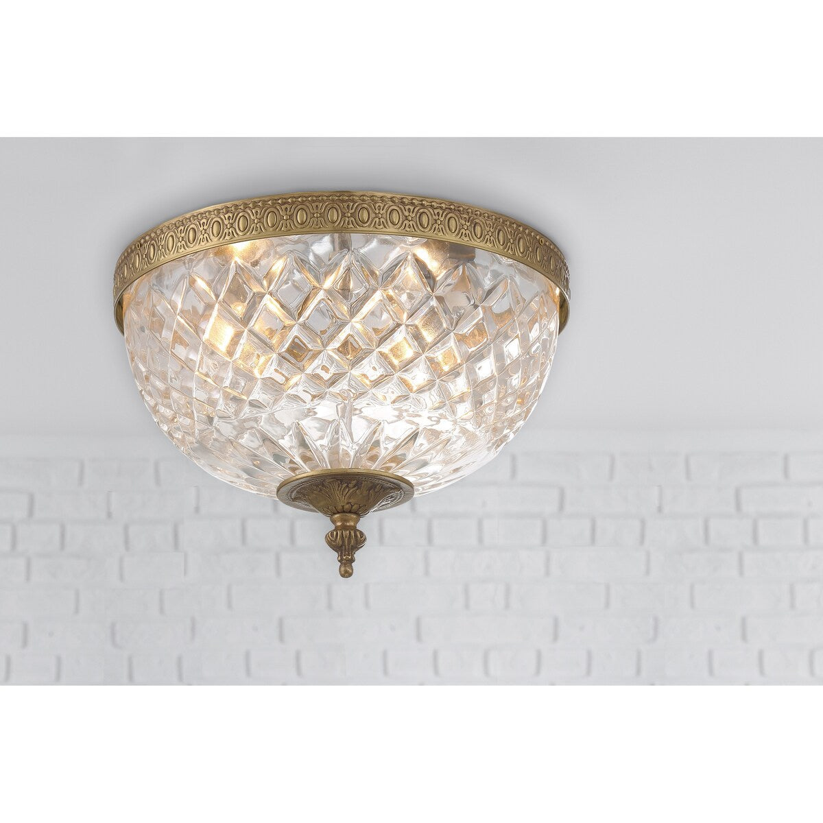 Crystorama 2 Light Crystal Flush Mount - 10W x 8H x 10D