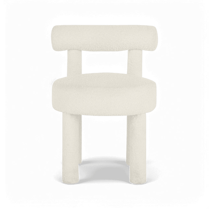 Arch Off White Boucle Dining Chair