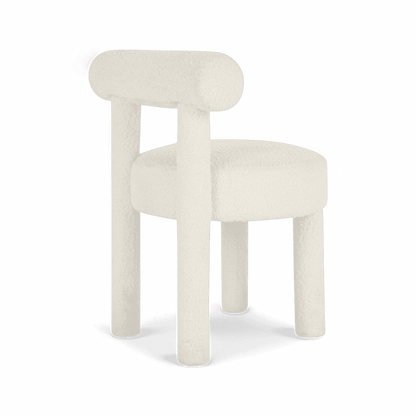 Arch Off White Boucle Dining Chair