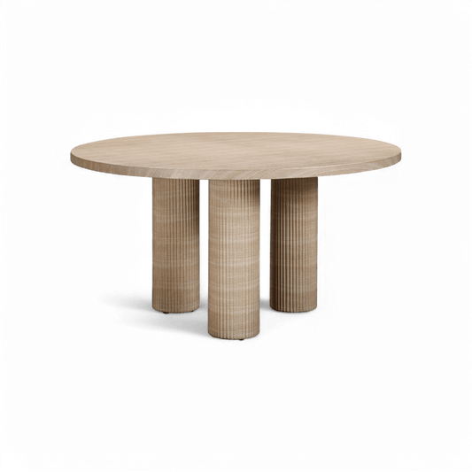 Orbit Travertine Indoor / Outdoor Round Dining Table