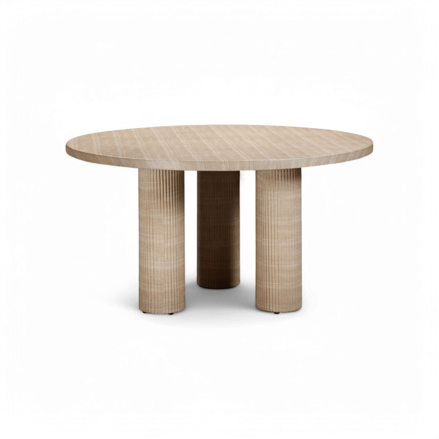 Orbit Travertine Indoor / Outdoor Round Dining Table