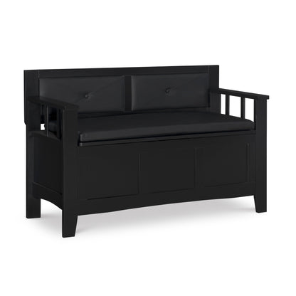 Dahlia Wood Flip Top Storage Entryway Bench