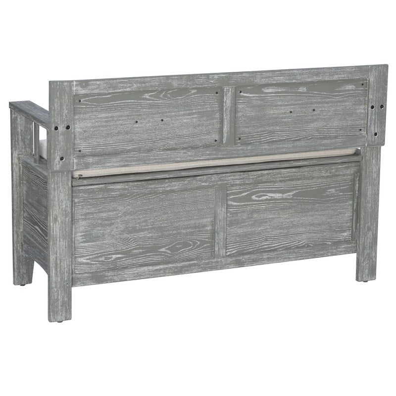 Dahlia Wood Flip Top Storage Entryway Bench