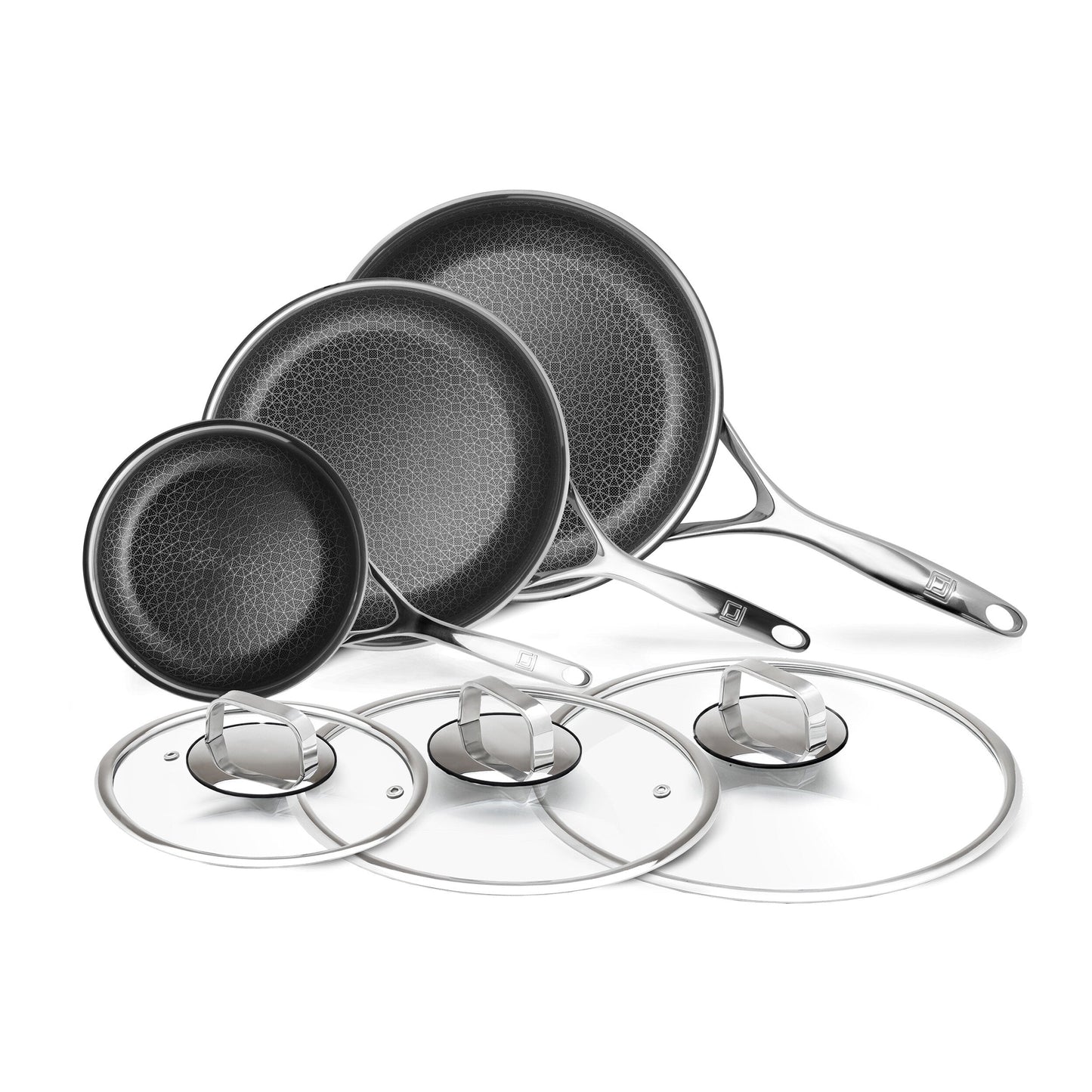 DiamondClad 6pc Hybrid Nonstick Frying Pan Cookware Set