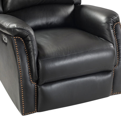 Eduardo Genuine Leather Power Recliner with USB Port Set of 2