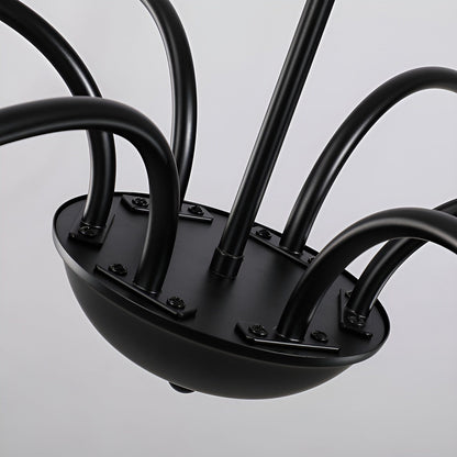 6-Light Classic French Minialist Chandelier with Candle-Style Lighting